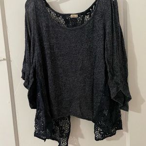 Hollister Cold Shoulder open back blouse, size L